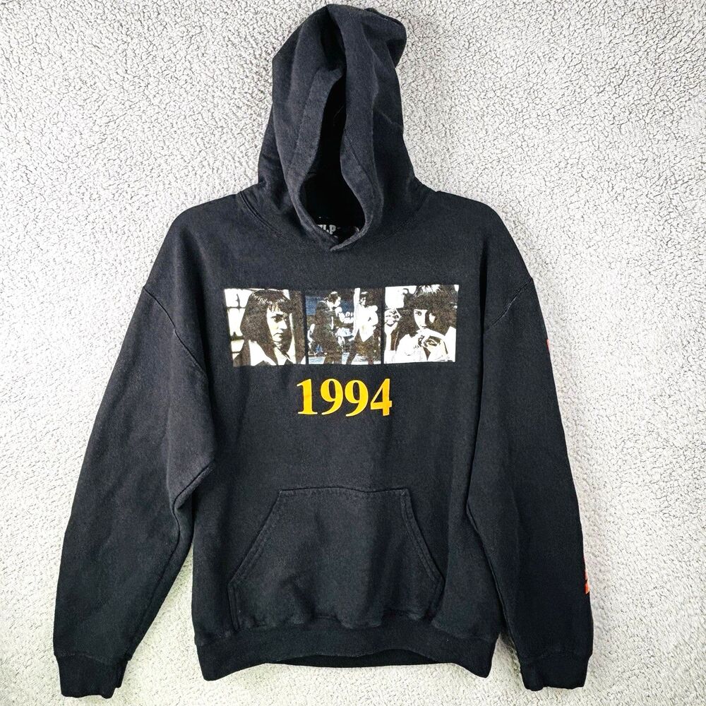 Pulp Fiction Medium Hoodie Black John Travolta Uma Thurman